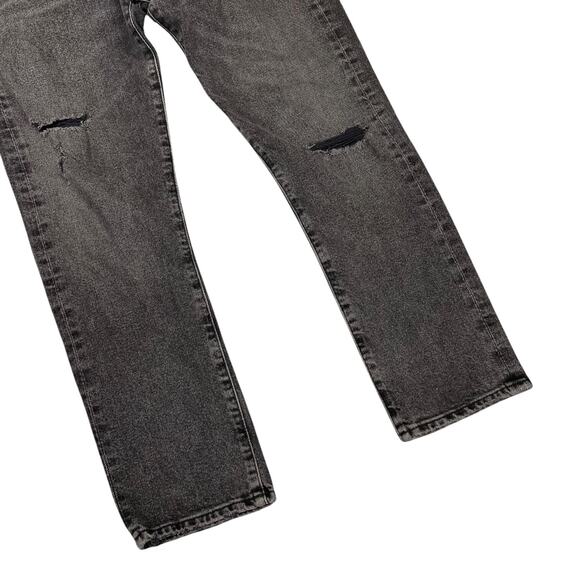 Citizens Of Humanity Black Denim Jeans Emerson Size 24 Button Fly Distressed - Picture 4 of 14